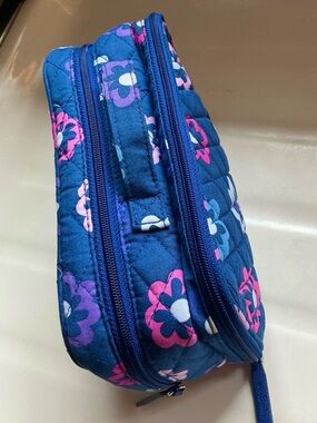 VERA BRADLEY Quilted Floral Double-Zip Cosmetic Case 💄🪮